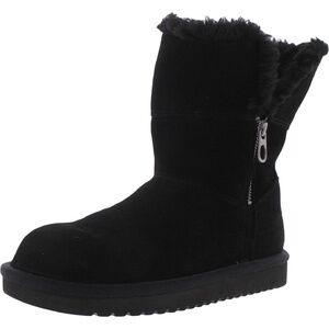 Koolaburra By UGG Aribel Short Boots Women Size 11 US Black Suede Wool